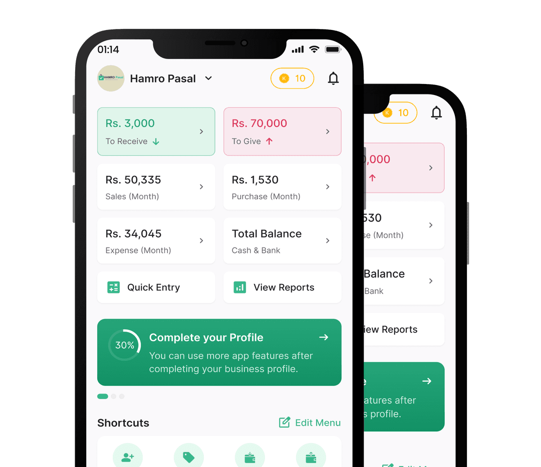 Mobile design mockup